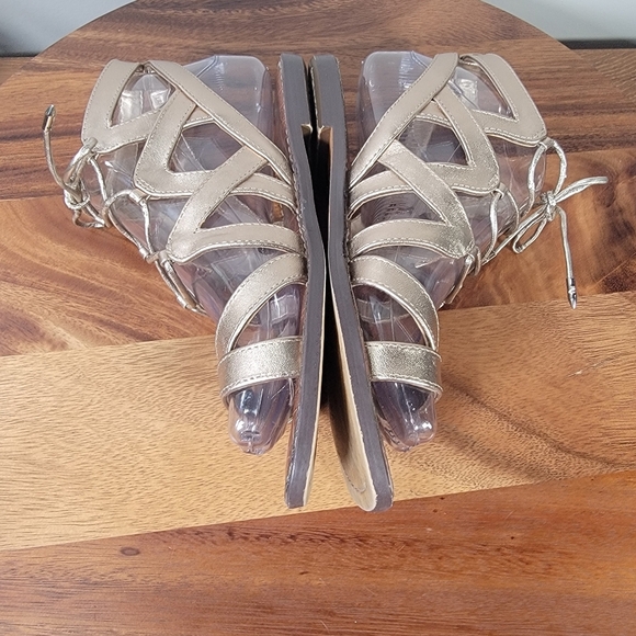 Sam Edelman Gemma Gold Strappy Sandals Size 6 Gladiator Metallic Casual Summer - Picture 6 of 10